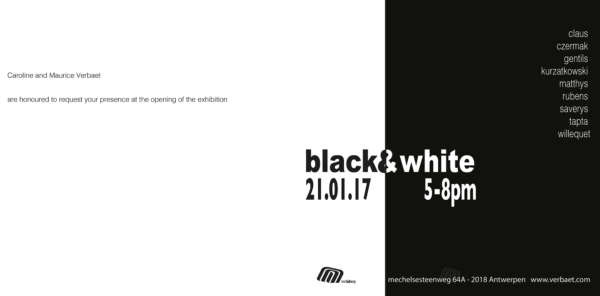 Invitation Vernissage black & white